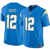 Men & Women & Youth Los Angeles Chargers #12 Derius Davis Blue 2024 F.U.S.E. Vapor Limited Football Stitched Jersey,baseball caps,new era cap wholesale,wholesale hats