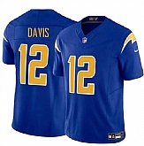 Men & Women & Youth Los Angeles Chargers #12 Derius Davis Royal 2024 F.U.S.E. Vapor Limited Football Stitched Jersey,baseball caps,new era cap wholesale,wholesale hats