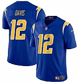 Men & Women & Youth Los Angeles Chargers #12 Derius Davis Royal 2024 Vapor Limited Football Stitched Jersey,baseball caps,new era cap wholesale,wholesale hats