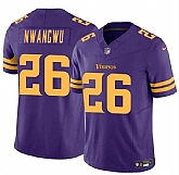 Men & Women & Youth Minnesota Vikings #26 Kene Nwangwu Purple 2023 F.U.S.E. Color Rush Untouchable Limited Stitched Jersey,baseball caps,new era cap wholesale,wholesale hats