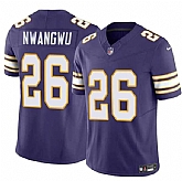 Men & Women & Youth Minnesota Vikings #26 Kene Nwangwu Purple 2023 F.U.S.E. Throwback Vapor Untouchable Limited Stitched Jersey,baseball caps,new era cap wholesale,wholesale hats