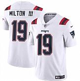 Men & Women & Youth New England Patriots #19 Joe Milton III White 2024 Vapor Limited Football Stitched Jersey,baseball caps,new era cap wholesale,wholesale hats