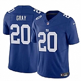 Men & Women & Youth New York Giants #20 Eric Gray Blue 2023 F.U.S.E. Vapor Untouchable Limited Football Stitched Jersey,baseball caps,new era cap wholesale,wholesale hats