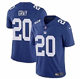 Men & Women & Youth New York Giants #20 Eric Gray Blue Vapor Untouchable Limited Football Stitched Jersey,baseball caps,new era cap wholesale,wholesale hats