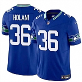 Men & Women & Youth Seattle Seahawks #36 George Holani Royal 2024 F.U.S.E Throwback Vapor Limited Football Stitched Jersey,baseball caps,new era cap wholesale,wholesale hats