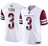 Men & Women & Youth Washington Commanders #3 Cade York White 2024 Vapor Limited Football Stitched Jersey,baseball caps,new era cap wholesale,wholesale hats