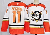 Men's Anaheim Ducks #11 Trevor Zegras White Orange 2024-25 Stitched Jersey,baseball caps,new era cap wholesale,wholesale hats