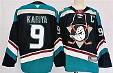 Men's Anaheim Ducks #9 Paul Kariya Black Teal 2024-25 Stitched Jersey,baseball caps,new era cap wholesale,wholesale hats