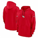 Men's Arizona Cardinals Red Performance Pullover Hoodie,baseball caps,new era cap wholesale,wholesale hats