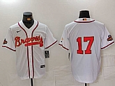 Men's Atlanta Braves #17 Andy Messersmith White Gold World Series Champions Cool Base Stitched Jersey,baseball caps,new era cap wholesale,wholesale hats