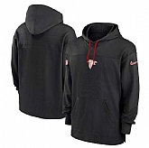 Men's Atlanta Falcons Black Performance Pullover Hoodie,baseball caps,new era cap wholesale,wholesale hats