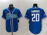 Men's Detroit Lions #20 Barry Sanders Blue Cool Base Stitched Baseball Jerseys,baseball caps,new era cap wholesale,wholesale hats