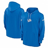 Men's Detroit Lions Blue Performance Pullover Hoodie,baseball caps,new era cap wholesale,wholesale hats