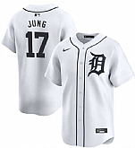 Men's Detroit Tigers #17 Jace Jung White 2024 Home Limited Stitched Baseball Jersey Dzhi,baseball caps,new era cap wholesale,wholesale hats