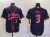 Men's Houston Texans #3 Tank Dell Navy With Patch Cool Base Stitched Baseball Jerseys,baseball caps,new era cap wholesale,wholesale hats