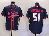 Men's Houston Texans #51 Will Anderson Jr. Navy With Patch Cool Base Stitched Baseball Jerseys,baseball caps,new era cap wholesale,wholesale hats