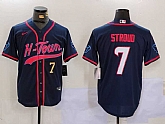 Men's Houston Texans #7 C.J. Stroud Navy With Patch Cool Base Stitched Baseball Jerseys,baseball caps,new era cap wholesale,wholesale hats