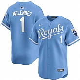 Men's Kansas City Royals #1 MJ Melendez Light Blue Alternate Limited Stitched Baseball Jersey Dzhi,baseball caps,new era cap wholesale,wholesale hats