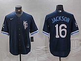 Men's Kansas City Royals #16 Bo Jackson Navy City Connect Cool Base Stitched Jersey,baseball caps,new era cap wholesale,wholesale hats