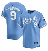 Men's Kansas City Royals #9 Vinnie Pasquantino Light Blue 2024 Alternate Limited Stitched Baseball Jersey Dzhi,baseball caps,new era cap wholesale,wholesale hats