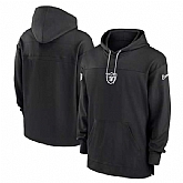 Men's Las Vegas Raiders Black Performance Pullover Hoodie,baseball caps,new era cap wholesale,wholesale hats