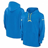 Men's Los Angeles Chargers Blue Performance Pullover Hoodie,baseball caps,new era cap wholesale,wholesale hats