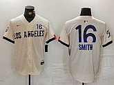 Men's Los Angeles Dodgers #16 Will Smith Cream 2024 City Connect Limited Stitched Jersey,baseball caps,new era cap wholesale,wholesale hats