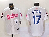 Men's Los Angeles Dodgers #17 Shohei Ohtani White Pink Vin & Kobe Patch Stitched Baseball Jersey1,baseball caps,new era cap wholesale,wholesale hats