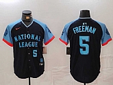 Men's Los Angeles Dodgers #5 Freddie Freeman Number Navy 2024 All Star Limited Stitched Jersey,baseball caps,new era cap wholesale,wholesale hats