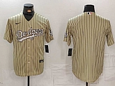 Men's Los Angeles Dodgers Blank Cream Pinstripe Stitched Cool Base Nike Jersey,baseball caps,new era cap wholesale,wholesale hats