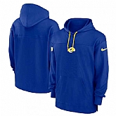 Men's Los Angeles Rams Royal Performance Pullover Hoodie,baseball caps,new era cap wholesale,wholesale hats