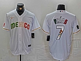 Men's Mexico Baseball #7 Julio Urias 2023 White World Classic Stitched Jerseys,baseball caps,new era cap wholesale,wholesale hats