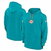 Men's Miami Dolphins Aqua Performance Pullover Hoodie,baseball caps,new era cap wholesale,wholesale hats