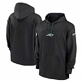 Men's New York Jets Black Performance Pullover Hoodie,baseball caps,new era cap wholesale,wholesale hats