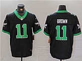 Men's Philadelphia Eagles #11 A. J. Brown Black F.U.S.E. Vapor Untouchable Stitched Jersey,baseball caps,new era cap wholesale,wholesale hats