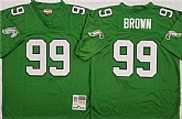 Men's Philadelphia Eagles #99 Jerome Brown Kelly Green Throwback Football Stitched Jersey,baseball caps,new era cap wholesale,wholesale hats