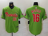 Men's Philadelphia Phillies #16 Brandon Marsh Number Green With Patch Stitched Cool Base Nike Jersey,baseball caps,new era cap wholesale,wholesale hats