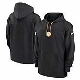 Men's Pittsburgh Steelers Black Performance Pullover Hoodie,baseball caps,new era cap wholesale,wholesale hats