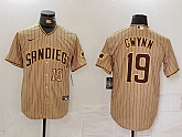 Men's San Diego Padres #19 Tony Gwynn Khaki Team Logo Stitched Cool Base Nike Jerseys,baseball caps,new era cap wholesale,wholesale hats