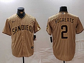 Men's San Diego Padres #2 Xander Bogaerts Khaki Cool Base Stitched Jersey,baseball caps,new era cap wholesale,wholesale hats