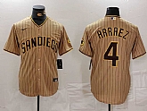 Men's San Diego Padres #4 Luis Arraez Tan Cool Base Stitched Baseball Jersey,baseball caps,new era cap wholesale,wholesale hats