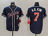 Men's San Diego Padres #7 Ha Seong Kim Navy Player Number Cooperstown Cool Base Jersey,baseball caps,new era cap wholesale,wholesale hats