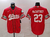 Men's San Francisco 49ers #23 Christian McCaffrey Red Mexico Cool Base Stitched Baseball Jersey,baseball caps,new era cap wholesale,wholesale hats