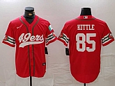 Men's San Francisco 49ers #85 George Kittle Red Mexico Cool Base Stitched Baseball Jersey,baseball caps,new era cap wholesale,wholesale hats