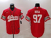 Men's San Francisco 49ers #97 Nick Bosa Red Mexico Cool Base Stitched Baseball Jersey,baseball caps,new era cap wholesale,wholesale hats