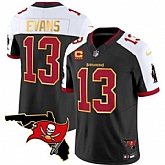 Men's Tampa Bay Buccaneers #13 Mike Evans Black White With Florida Patch Gold Trim Vapor Stitched Jersey Dyin,baseball caps,new era cap wholesale,wholesale hats