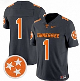 Men's Tennessee Volunteers #1 Charcoal F.U.S.E. Stitched Jersey Dzhi,baseball caps,new era cap wholesale,wholesale hats