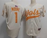 Men's Tennessee Volunteers #1 Christian Moore White Stitched Jersey,baseball caps,new era cap wholesale,wholesale hats