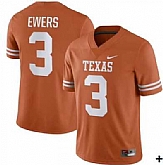 Men's Texas Longhorns #3 Quinn Ewers Orange Stitched Jersey Dzhi,baseball caps,new era cap wholesale,wholesale hats