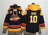 Men's Vancouver Canucks #10 Pavel Bure Black Ageless Must-Have Lace-Up Pullover Hoodie,baseball caps,new era cap wholesale,wholesale hats